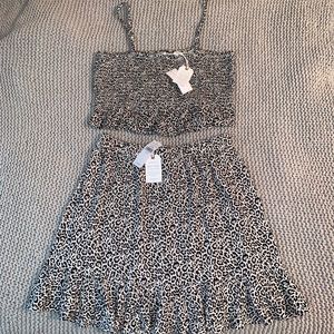 American Eagle Outfitters Dresses - NWT LEOPARD PRINT TWO PIECE SET American Eagle Outfitters Dresses - NWT LEOPARD PRINT TWO PIECE SET